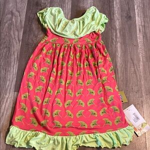 Vibrant Pink and Green Dress